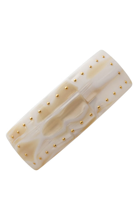 Studded Rectangle Volume Barrette