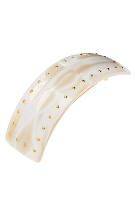Studded Rectangle Volume Barrette