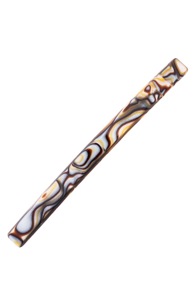 Long, French barrette ideal for fine to medium hair - Long &amp; Skinny Barrette, Onyx, marbled gray and charcoal.