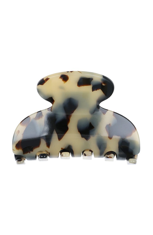Small, French claw hair clip ideal for fine hair or small sections - Small Couture French Claw Clip, Ivory Tokyo, Ivory Tortoise Shell.