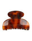 Small, French claw hair clip ideal for fine hair or small sections - Small Couture French Claw Clip, Tortoise, rich amber and mahogany brown.