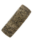 Large, French barrette ideal for thick hair - Rectangle Volume Barrette, Opera Silver, pixelated mosaic of silver with black.