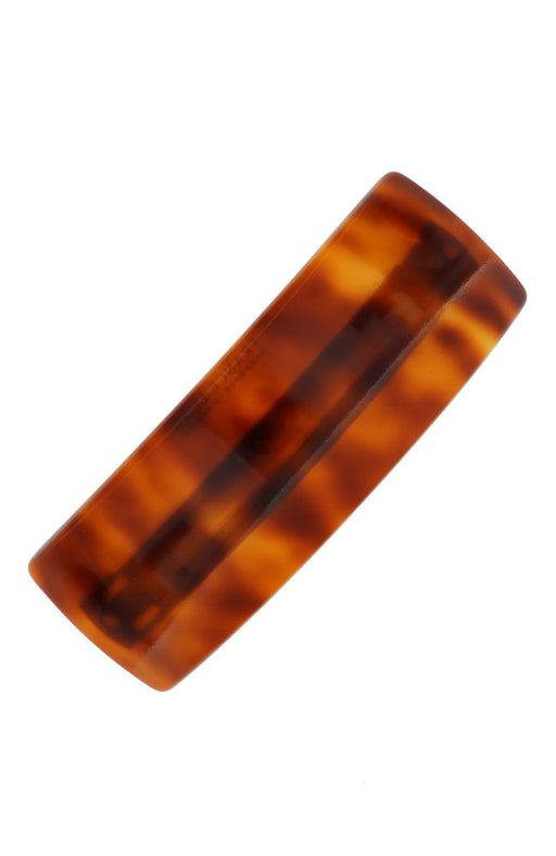 Large, French barrette ideal for thick hair - Rectangle Volume Barrette, Tortoise, rich amber and mahogany brown.