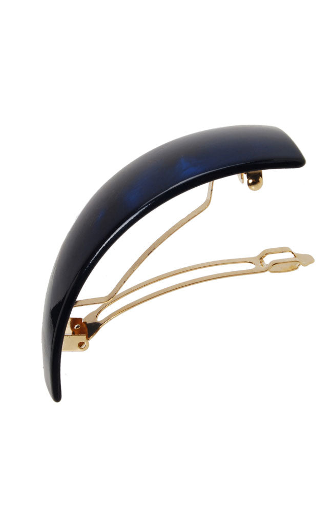 Large hair clip featuring a spacious French barrettes style clasp, ideal for thick hair - Rectangle Volume Barrette, Nacro Ocean.
