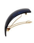 Large hair clip featuring a spacious French barrettes style clasp, ideal for thick hair - Rectangle Volume Barrette, Nacro Ocean.