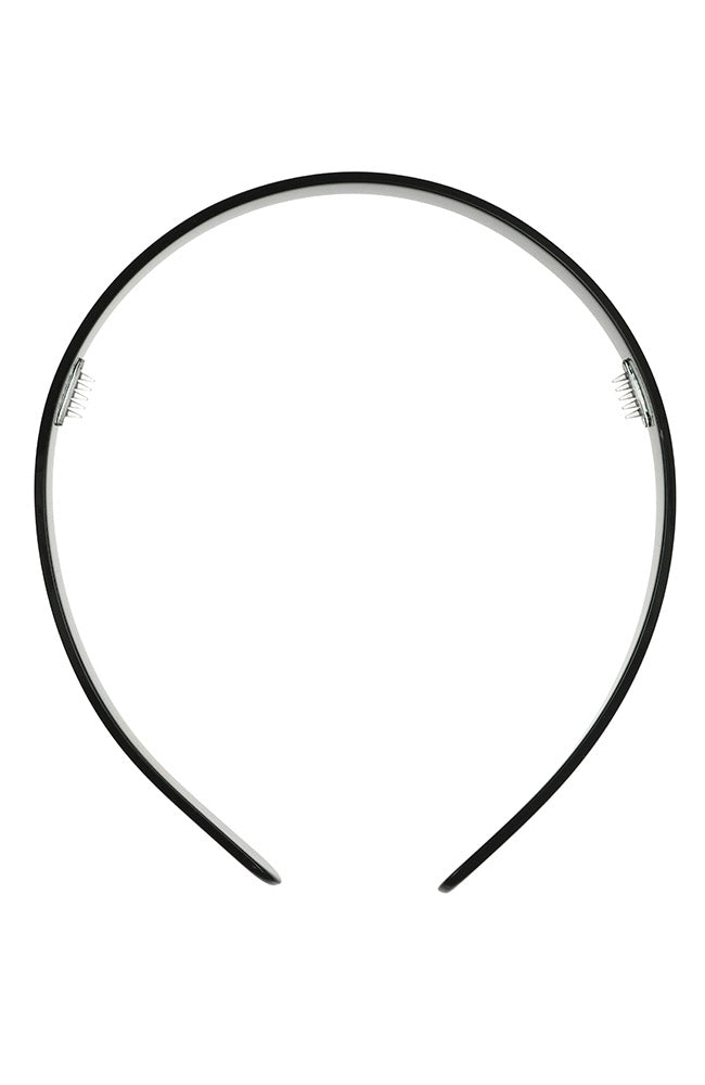 Comfortable, French headband ideal for all hair types - 1/2" Ultracomfort Headband, Black, classic black.