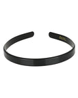 Classic black headband for women, polished smooth cellulose acetate. Timeless and comfortable.