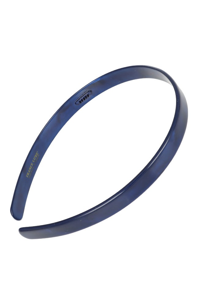 France Luxe comfortable, marbled navy and pearlescent indigo headband for women - 1/2" Ultracomfort Headband, Nacro Ocean.