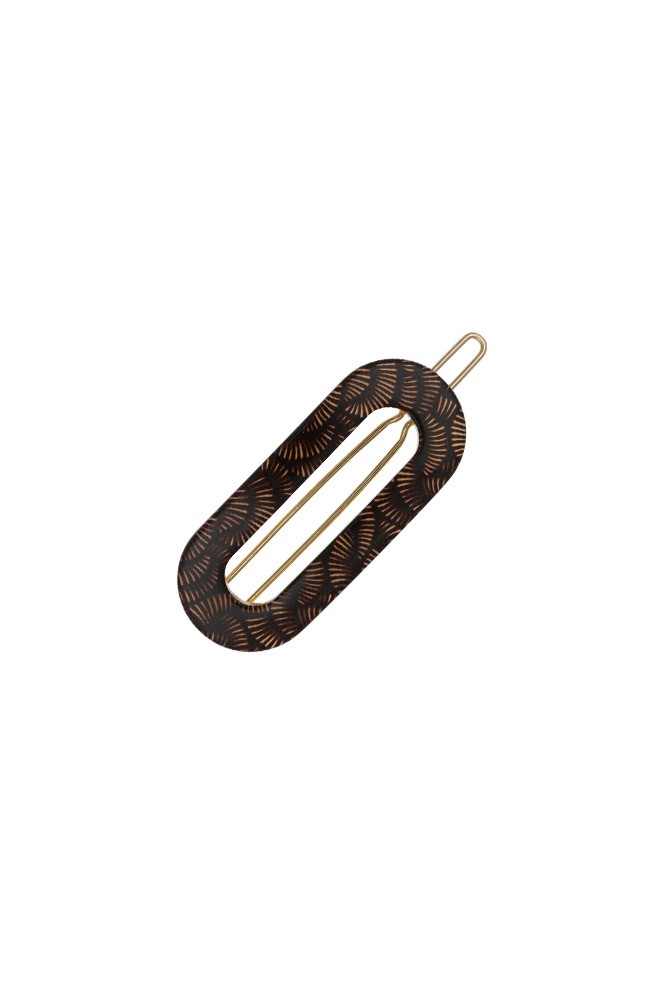 Mini Oval Tige Boule Barrette - French Classic
