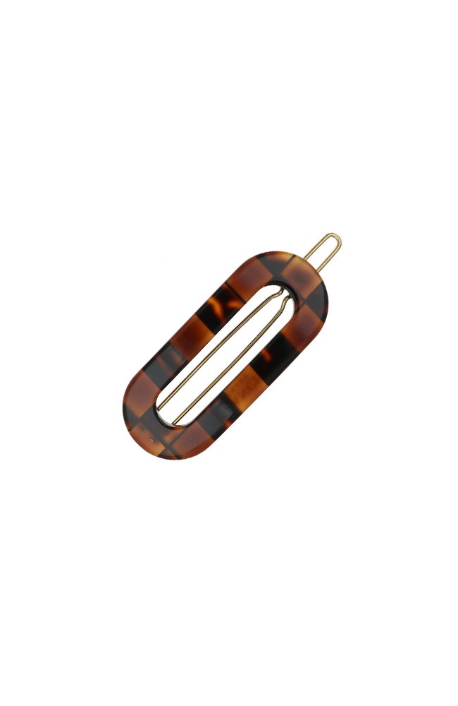 Mini Oval Tige Boule Barrette - French Classic