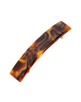 France Luxe medium, textured bronze and amber barrette for women - Classic Rectangle Barrette, Africa.