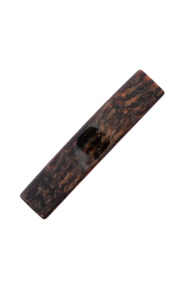 Medium, French barrette ideal for most hair types - Classic Rectangle Barrette, Mojave, metallic burnt sienna and deep chestnut.