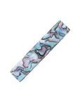 Medium, French barrette ideal for most hair types - Classic Rectangle Barrette, South Sea, light blue, faux shell.