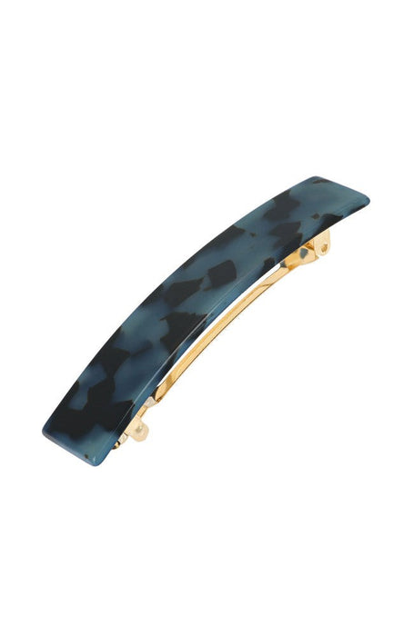 Classic Rectangle Barrette - Blue Tokyo