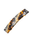 France Luxe medium, golden sand and rich brown barrette for women - Classic Rectangle Barrette, Lasco.