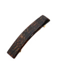 France Luxe medium, metallic burnt sienna and deep chestnut barrette for women - Classic Rectangle Barrette, Mojave.