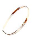 France Luxe thin, horn inspired blend of creamy ivory, warm caramel, and chestnut brown headband for women - 1/4" Ultracomfort Headband, Natural Horn.