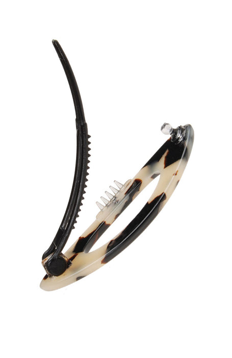 Mini Cutout Oval Plastic Tige Boule Barrette - Classic