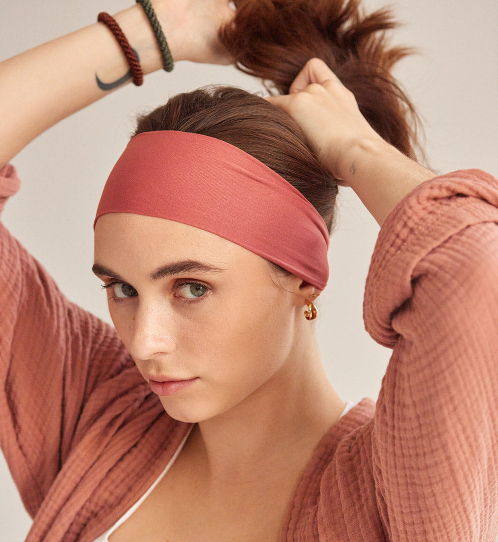 Buttery soft Italian Lycra Bandeau headband is perfect for your self care routine.