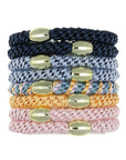 Grab & Go Pony, 8 Pack Hair Ties - Metallic Bead