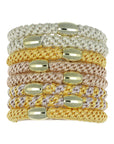 Grab & Go Pony, 8 Pack Hair Ties - Metallic Bead