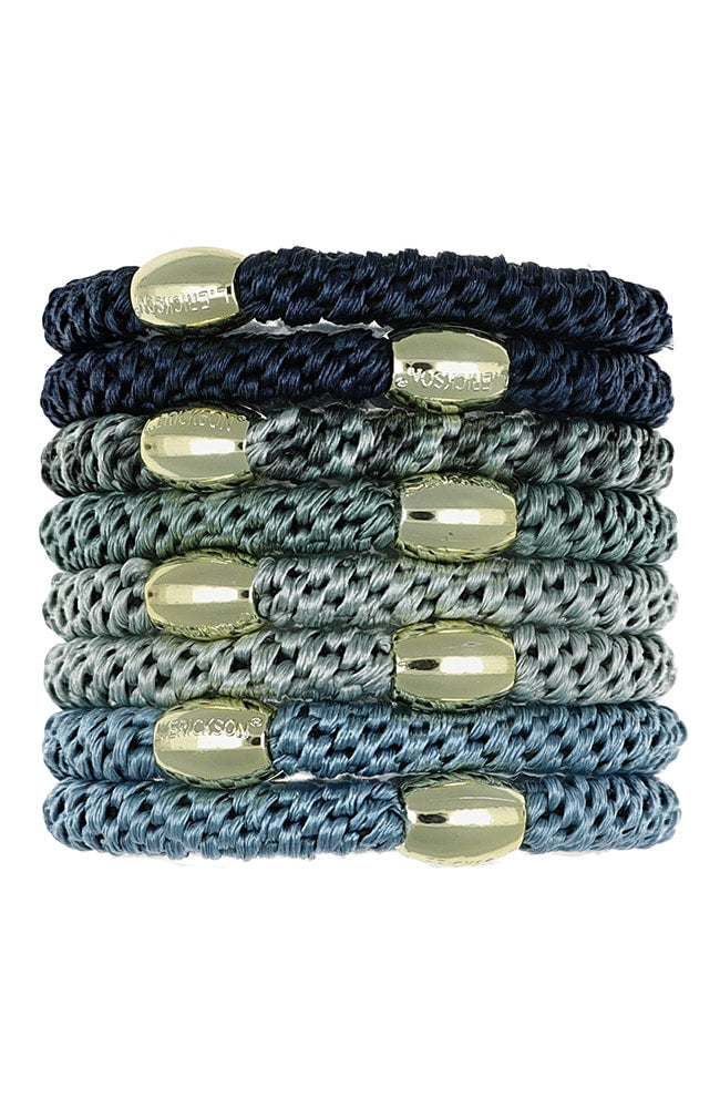 Grab &amp; Go Pony, 8 Pack Hair Ties - Metallic Bead