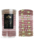 Grab & Go Pony Tube, 15 Hair Ties - Metallic Bead