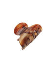 France Luxe mini, textured bronze and amber claw hair clip for women - Mini Couture French Claw Clip, Africa.