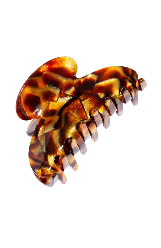 France Luxe medium, textured bronze and amber claw hair clip for women - Couture French Claw Clip, Africa.