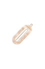 France Luxe small, marbled ivory white barrette for women - Mini Oval on Tige Boule Barrette, Alba.