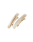 Mini Rectangle Barrette Pair - Classic