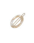 New Cutout Oval Tige Boule Barrette - Classic