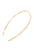 France Luxe thin, marbled ivory white headband for women - 1/4" Ultracomfort Headband, Alba.