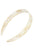 France Luxe wide, marbled ivory white headband for women - 3/4 Headband, Alba.