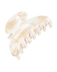 France Luxe medium, marbled ivory white claw hair clip for women - Couture French Claw Clip, Alba.