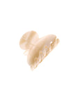 France Luxe mini, marbled ivory white claw hair clip for women - Mini Couture French Claw Clip, Alba.