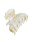 France Luxe small, marbled ivory white claw hair clip for women - Small Couture French Claw Clip, Alba.