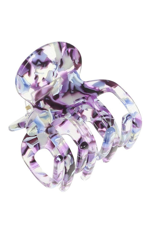 L. Erickson small hair clip for women, Amethyst color