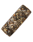 Large, French barrette ideal for thick hair - Rectangle Volume Barrette, Onyx, marbled gray and charcoal.
