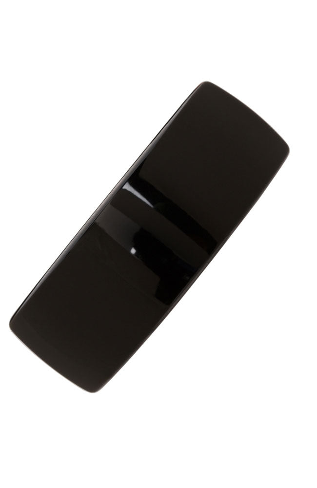 Large, French barrette ideal for thick hair - Rectangle Volume Barrette, Black, classic black.
