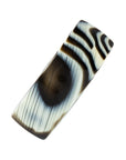 Large, French barrette ideal for thick hair - Rectangle Volume Barrette, Black Horn, horn inspired blend of cream and black.