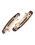 Mini Rectangle Barrette Pair - Classic