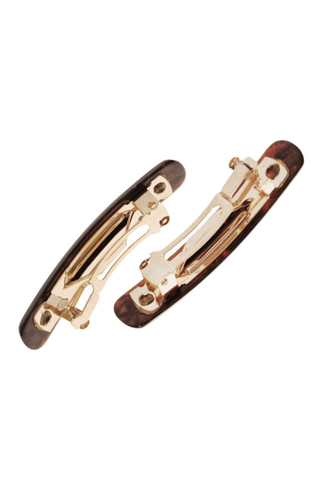 Mini Rectangle Barrette Pair | France Luxe