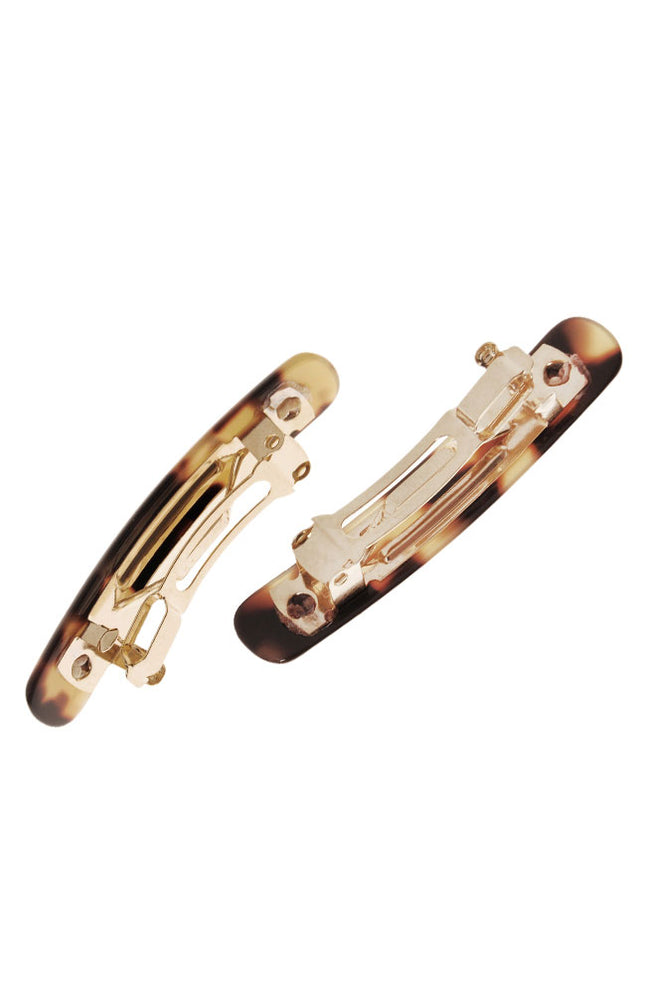Mini Rectangle Barrette Pair | France Luxe