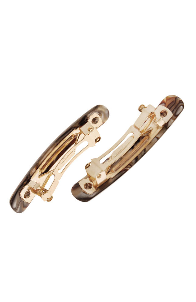 Mini Rectangle Barrette Pair | France Luxe
