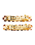 Mini Rectangle Barrette Pair - Classic