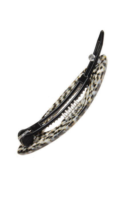 Mini Cutout Oval Plastic Tige Boule Barrette - Classic