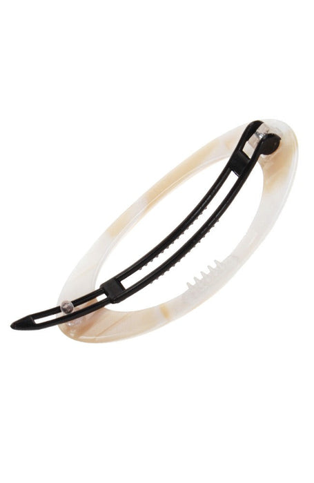 Cutout Oval Plastic Tige Boule Barrette - Classic