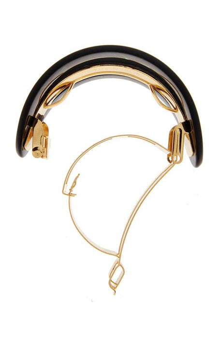 Cutout Oval Ponytail Barrette - Classic