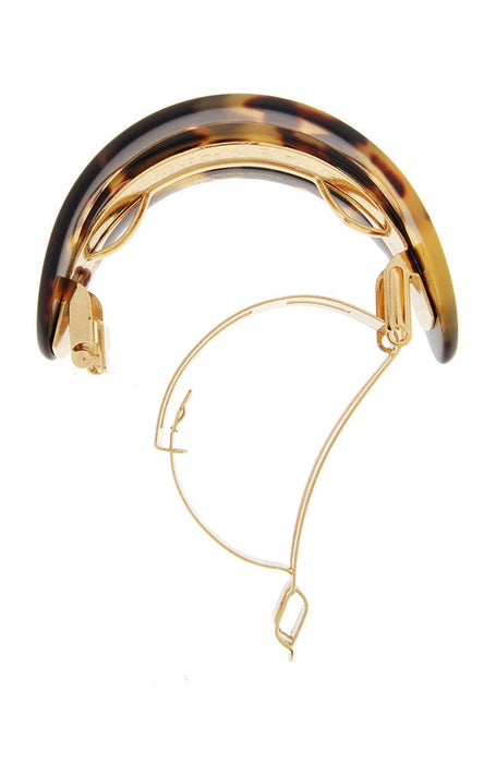 Cutout Oval Ponytail Barrette - Classic